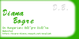 diana bogre business card